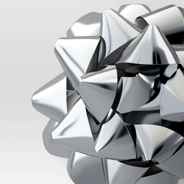 Giant Christmas Decorative Bow Silver - Wondershop