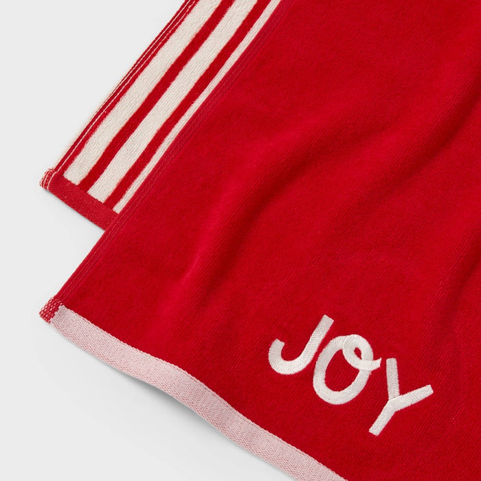 2pk Christmas 'Joy' Hand Towels Red - Wondershop