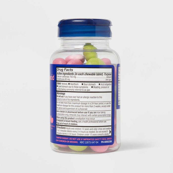 Antacid Gas Relief Chewables - Lemon & Strawberry - 54ct - up&up