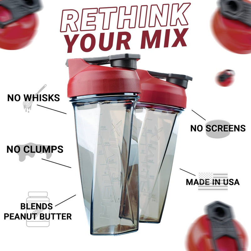 Helimix 28oz Shaker Water Bottle - Burgundy