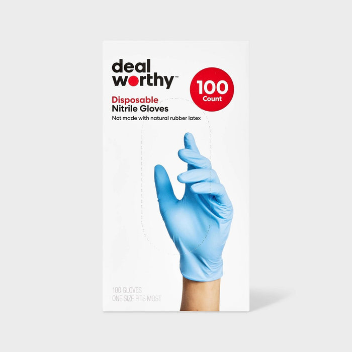 Nitrile Disposable Gloves - 100ct - Dealworthy