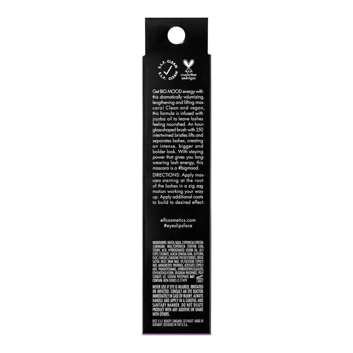 e.l.f. Big Mood Mega Volume & Lifting Mascara - Deep Brown - 0.36oz