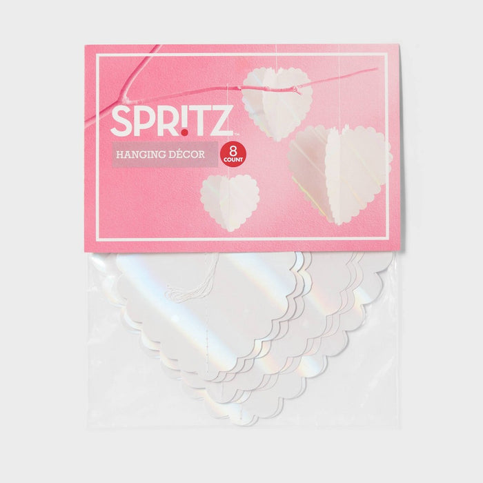 8ct Heart Multipack Valentine's Day Hanging Decor - Spritz