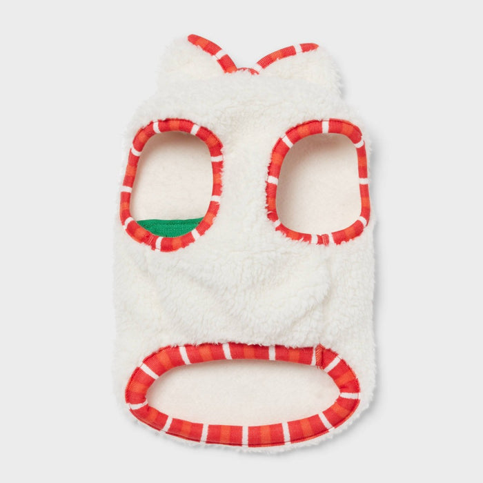 Faux Shearling Zipper with Trim Fleece Dog Vest - Wondershop Cream XS