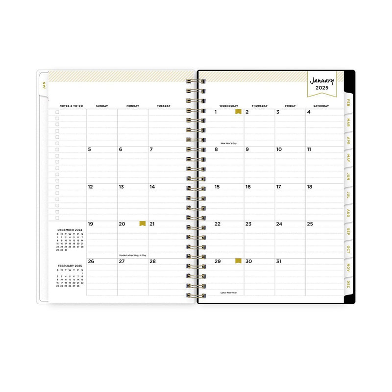Day Designer 2025 Weekly/Monthly Planner 8.15"x5.91" Wirebound Rose Garden