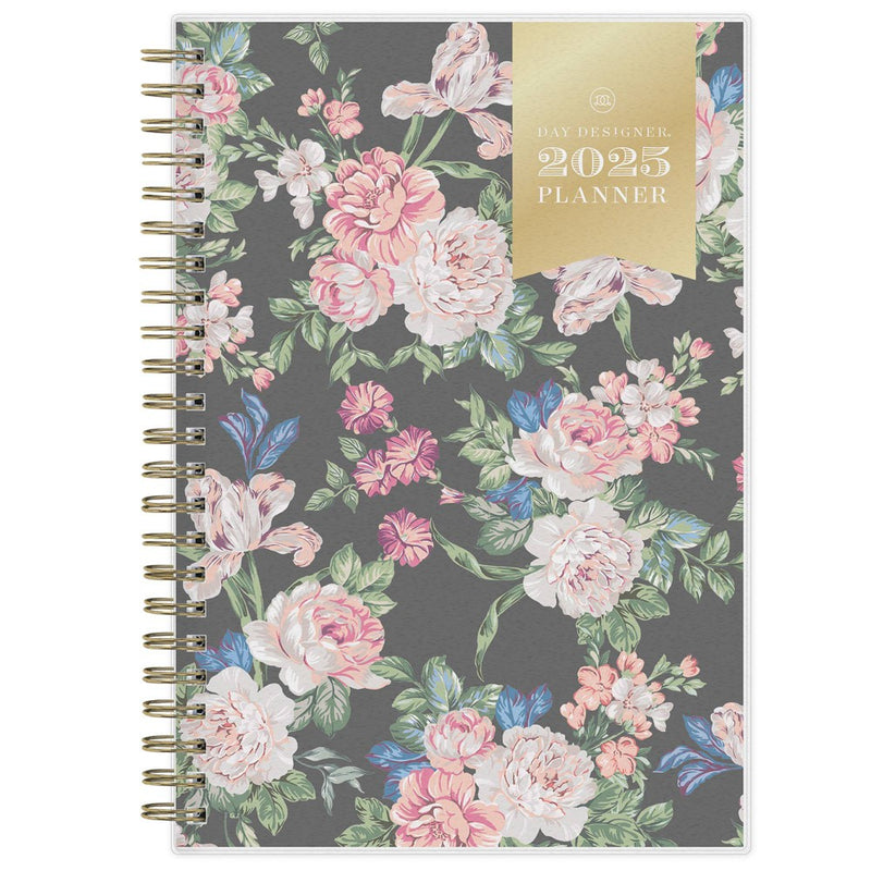 Day Designer 2025 Weekly/Monthly Planner 8.15"x5.91" Wirebound Rose Garden