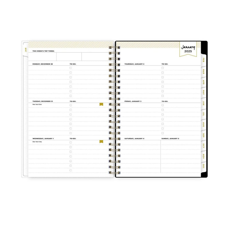 Day Designer 2025 Weekly/Monthly Planner 8.15"x5.91" Wirebound Rose Garden