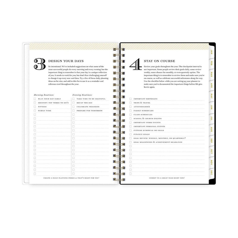 Day Designer 2025 Weekly/Monthly Planner 8.15"x5.91" Wirebound Rose Garden
