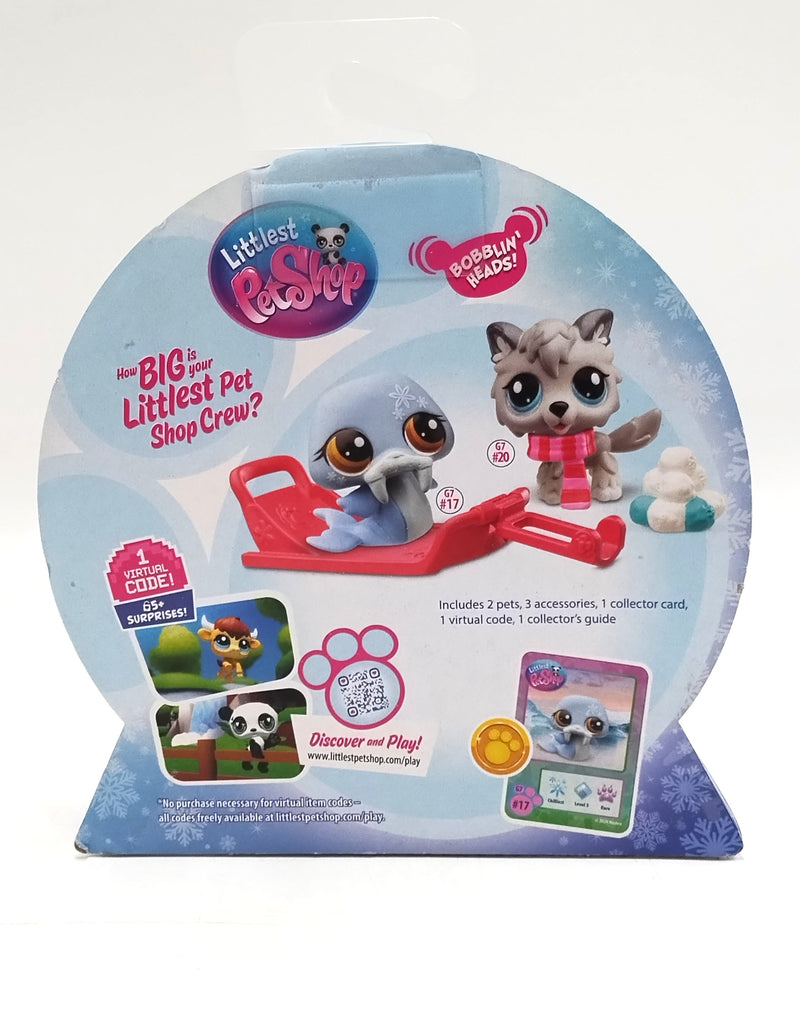 Littlest Pet Shop Pet Pairs Snow Globe 2 Figures