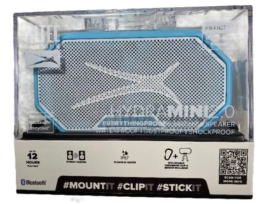 Altec Lansing HydraMini 2.0 Bluetooth Speaker - Aqua