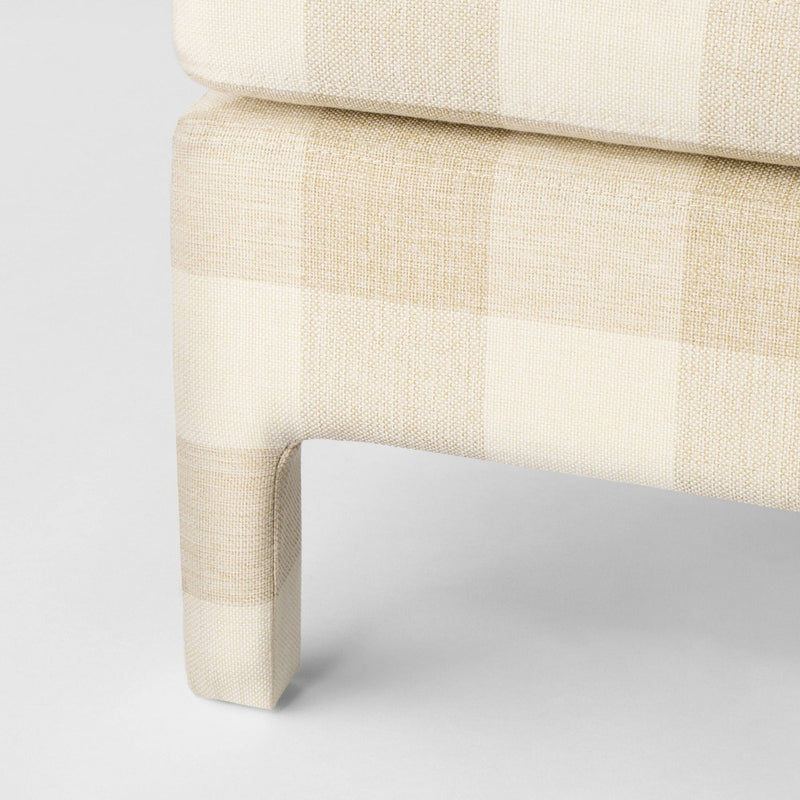 Bellfield Fully Upholstered Ottoman Checkered - Threshold designed with Studio McGee (LOCAL PICKUP ONLY)