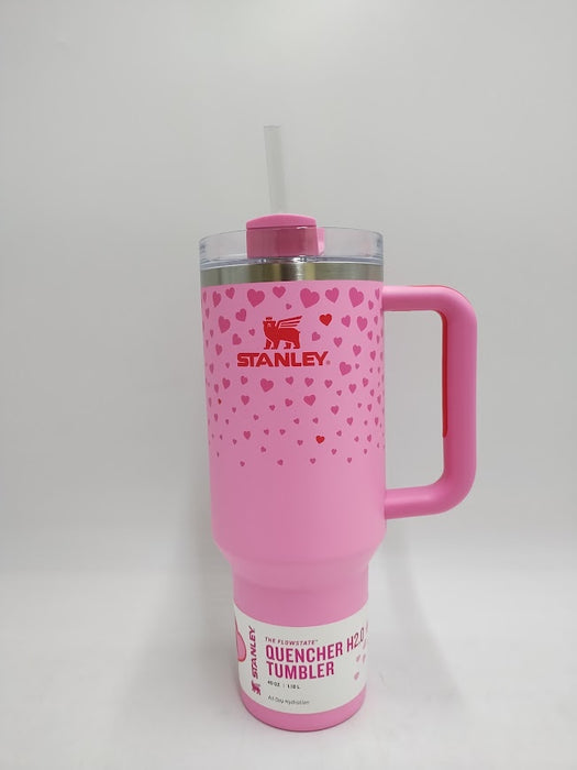 Stanley 40 oz Stainless Steel H2.0 Flowstate Quencher Tumbler Sweet Hearts