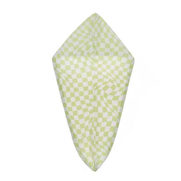 Green Check Spa Hair Wrap - Ballet