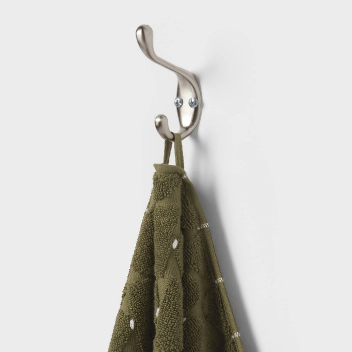 2pc Modern Sculpted Bath Towel Green - Threshold