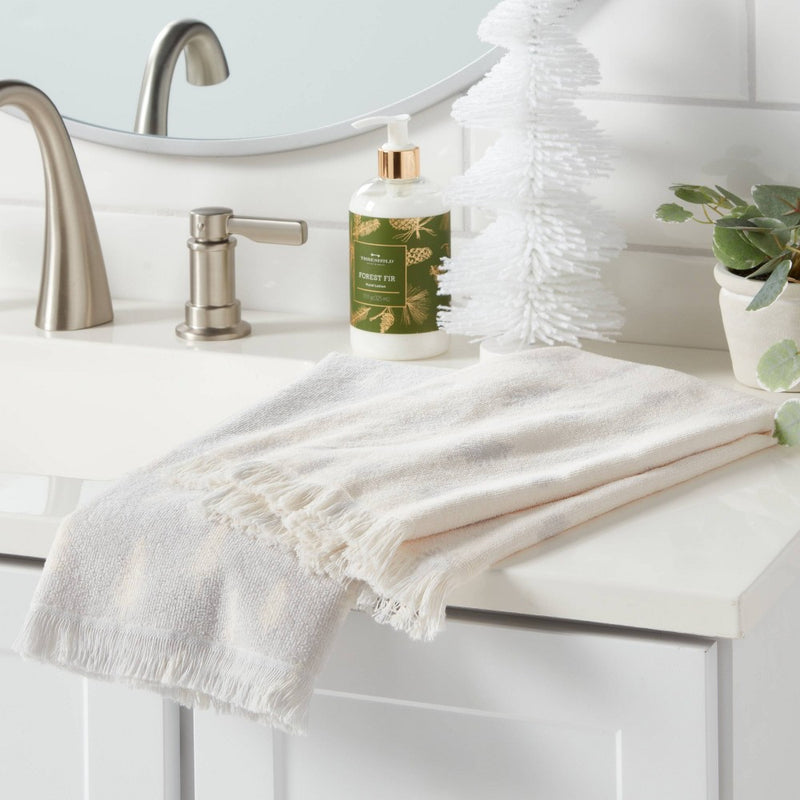 2pk Christmas Scattered Trees Hand Towels Gray/White - Wondershop
