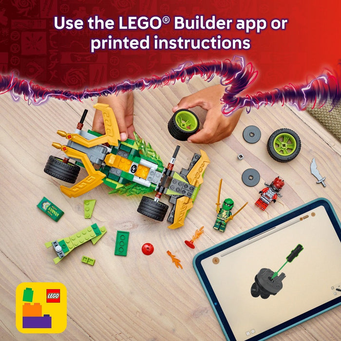 LEGO NINJAGO Lloyd's Pull-Back Race Car Building Toy for Pretend Play 71828