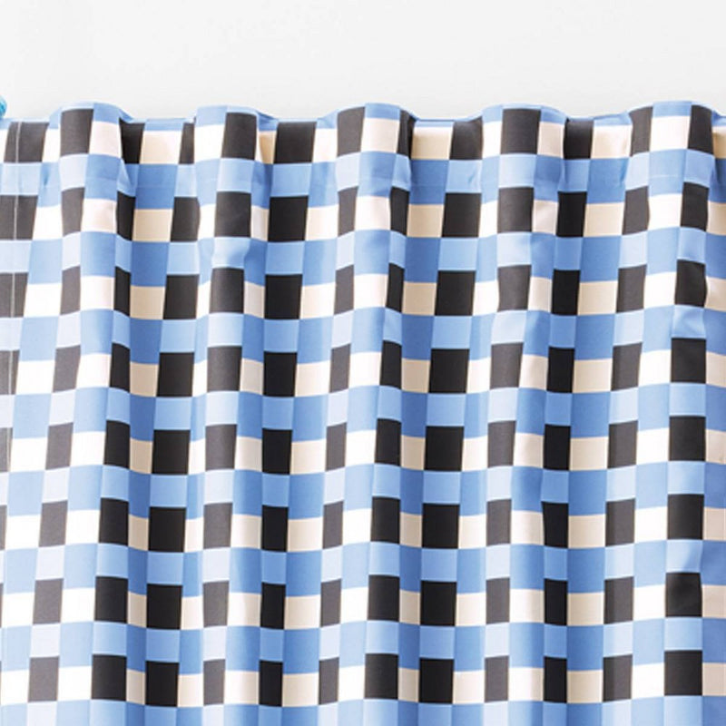 84" Checkered Blue Kids' Blackout Window Panel - Pillowfort