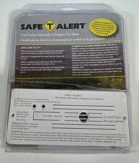 MTI Industry Safe-T-Alert Propane Carbon Monoxide Gas Detector Camper Boat RV