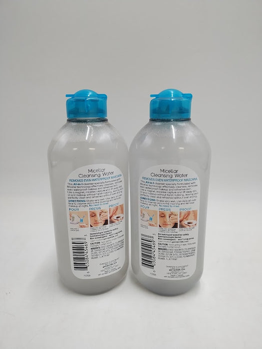 LOT OF 2!! Garnier Skin Active Micellar Cleansing Water - Unscented - 13.5 fl oz
