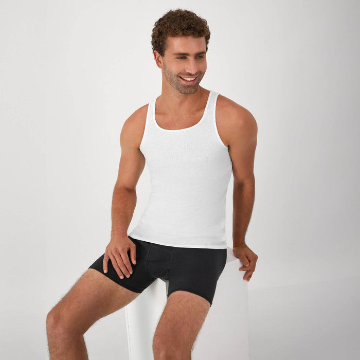 Hanes Men's 6pk Tanks - White L
