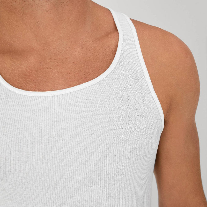 Hanes Men's 6pk Tanks - White L