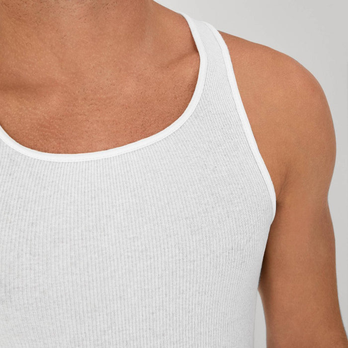 Hanes Men's 6pk Tanks - White L
