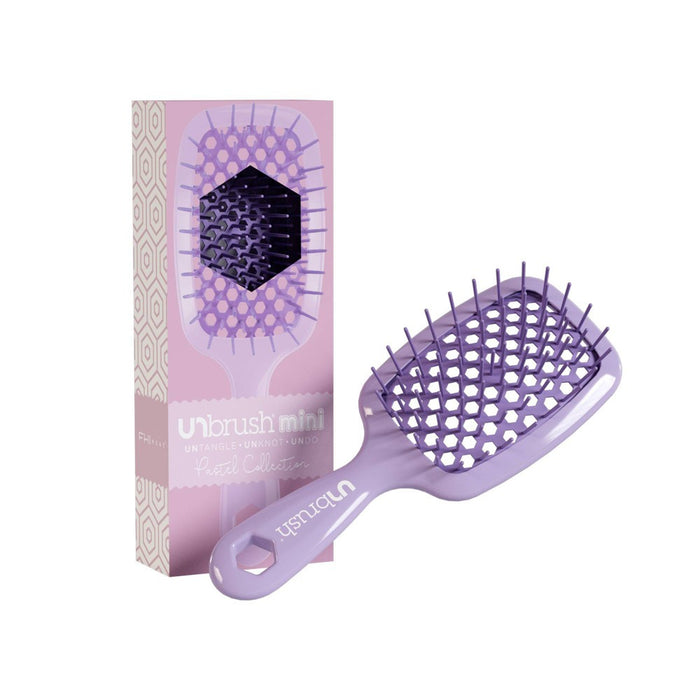 UNbrush Mini Pastel Detangling Hair Brush - Lilac Light Purple
