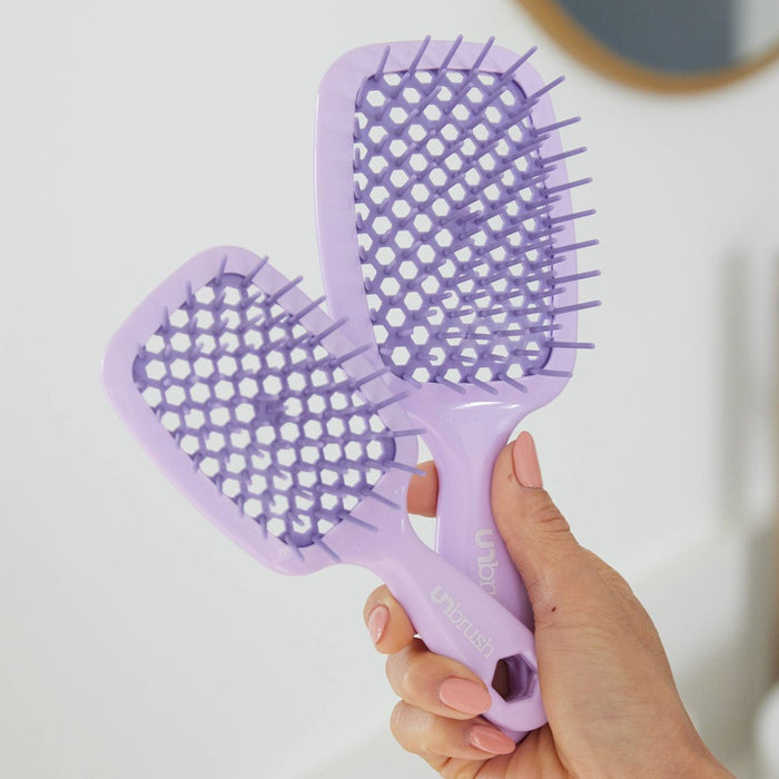 UNbrush Mini Pastel Detangling Hair Brush - Lilac Light Purple
