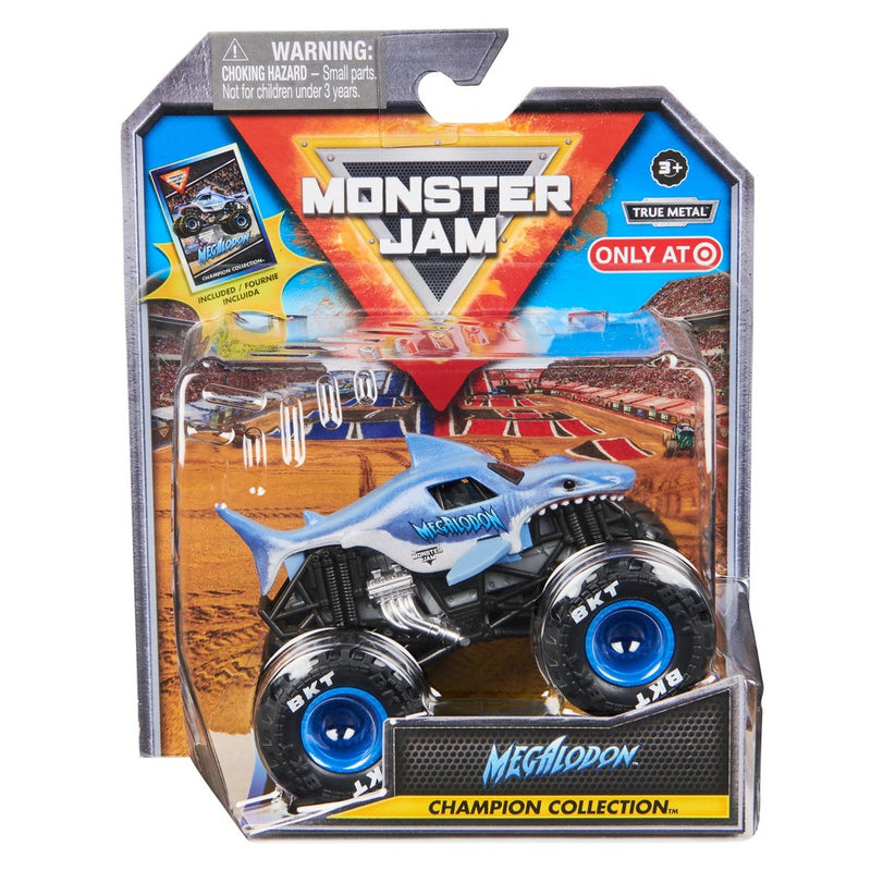 Monster Jam Megalodon Die Cast Monster Truck with Trading Card