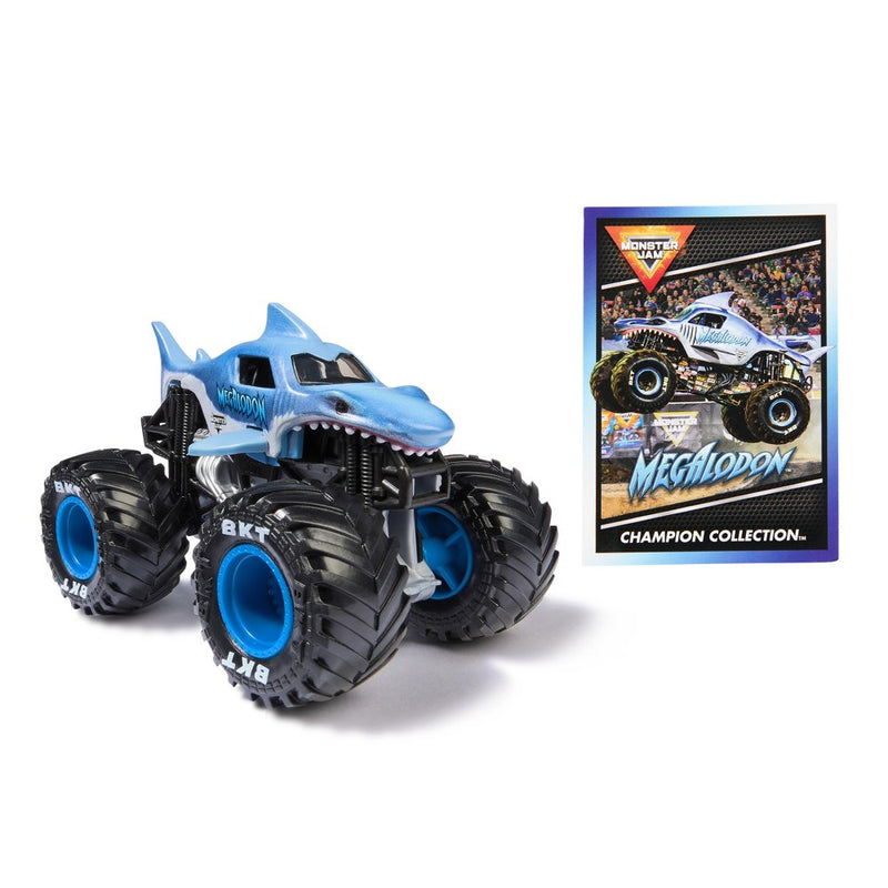 Monster Jam Megalodon Die Cast Monster Truck with Trading Card