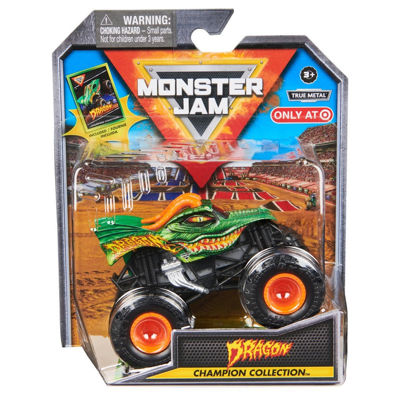 Monster Jam Dragon Die Cast Monster Truck with Trading Card