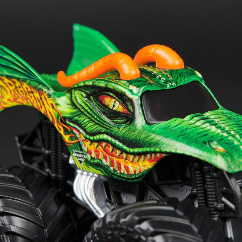 Monster Jam Dragon Die Cast Monster Truck with Trading Card
