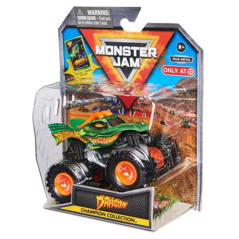 Monster Jam Dragon Die Cast Monster Truck with Trading Card