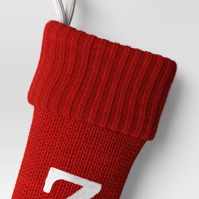 Knit Monogram Christmas Stocking Red Z - Wondershop: Festive Holiday Decor