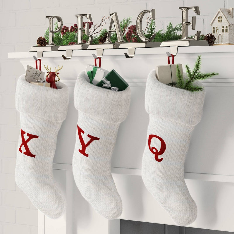 Knit Monogram Christmas Stocking White Y - Wondershop