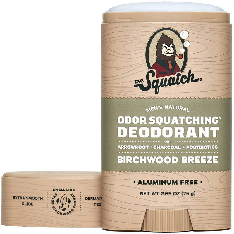 DR. SQUATCH Men's Natural Deodorant - Birchwood Breeze - 2.65oz