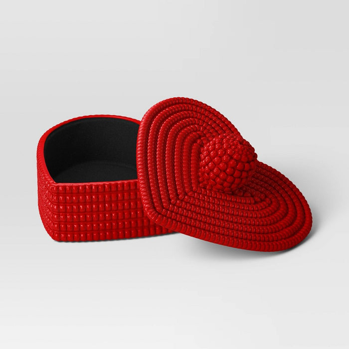 Beaded Heart Valentine's Decorative Box - Threshold