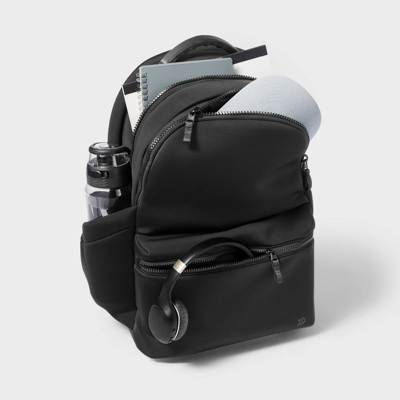 Faux Neoprene 17" Backpack Black - All In Motion?