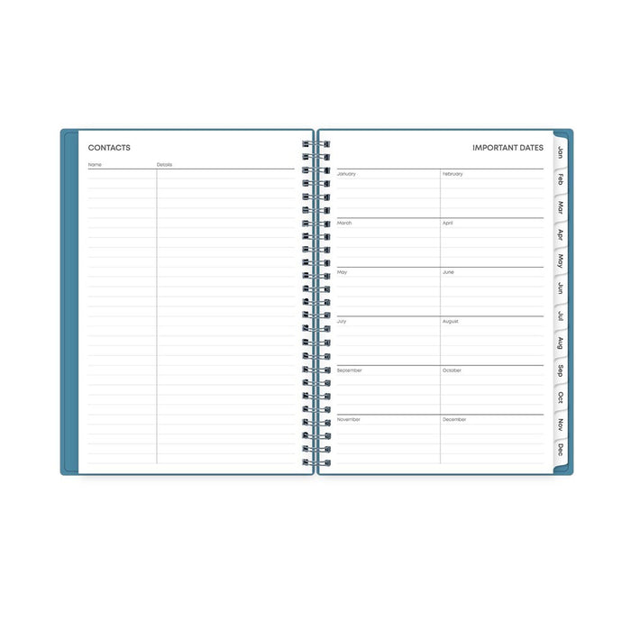 BlueSky 2025 Weekly/Monthly Planner with Notes 8.78"x6.73" Wirebound Oxford Blue: Adult Stationery, January-December