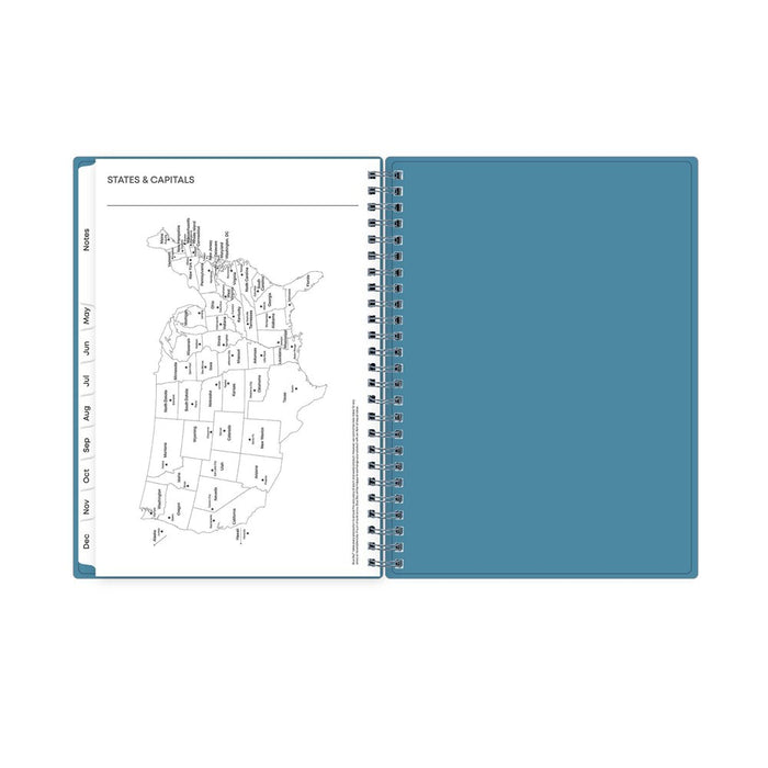 BlueSky 2025 Weekly/Monthly Planner with Notes 8.78"x6.73" Wirebound Oxford Blue: Adult Stationery, January-December