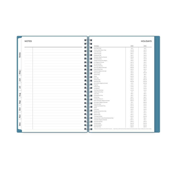 BlueSky 2025 Weekly/Monthly Planner with Notes 8.78"x6.73" Wirebound Oxford Blue: Adult Stationery, January-December