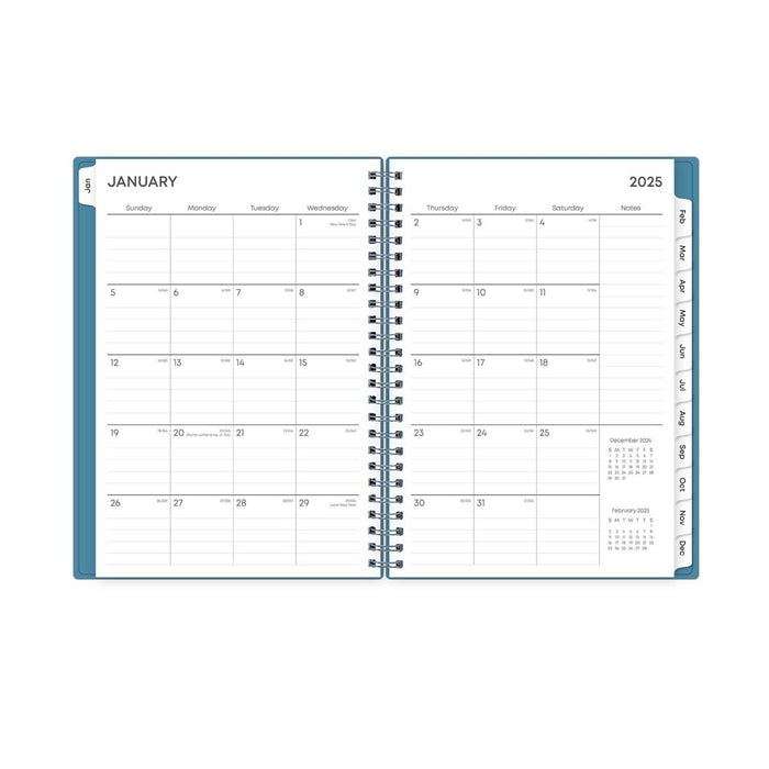 BlueSky 2025 Weekly/Monthly Planner with Notes 8.78"x6.73" Wirebound Oxford Blue: Adult Stationery, January-December
