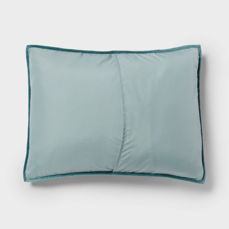 Velvet Kids' Sham Pillow Twilight Green - Pillowfort: Standard Size, Machine Washable, OEKO-TEX Certified