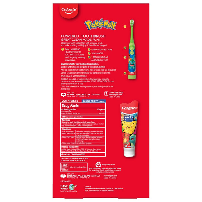 Colgate Kids' Pokemon Toothbrush & Toothpaste Gift Set - 2ct