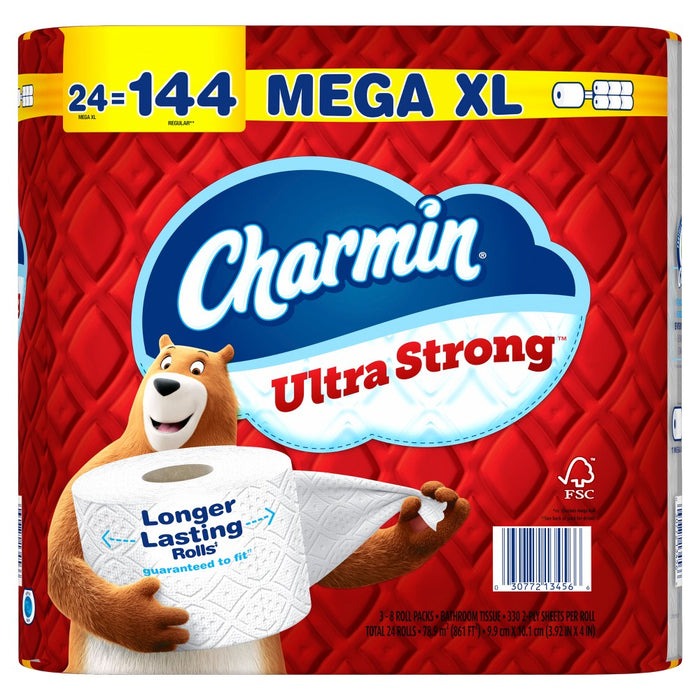 Charmin Ultra Strong Toilet Paper - 24 Mega XL Rolls