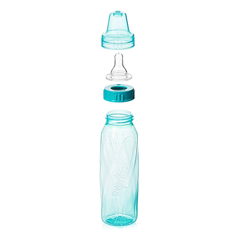 Evenflo Feeding Classic Tinted Plastic and Silicone Baby Bottles -3 count