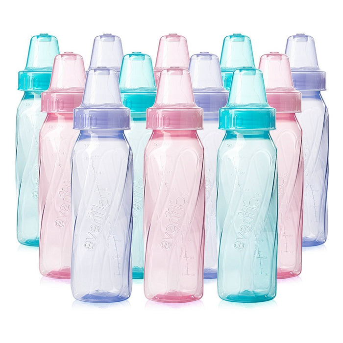 Evenflo Feeding Classic Tinted Plastic and Silicone Baby Bottles -3 count