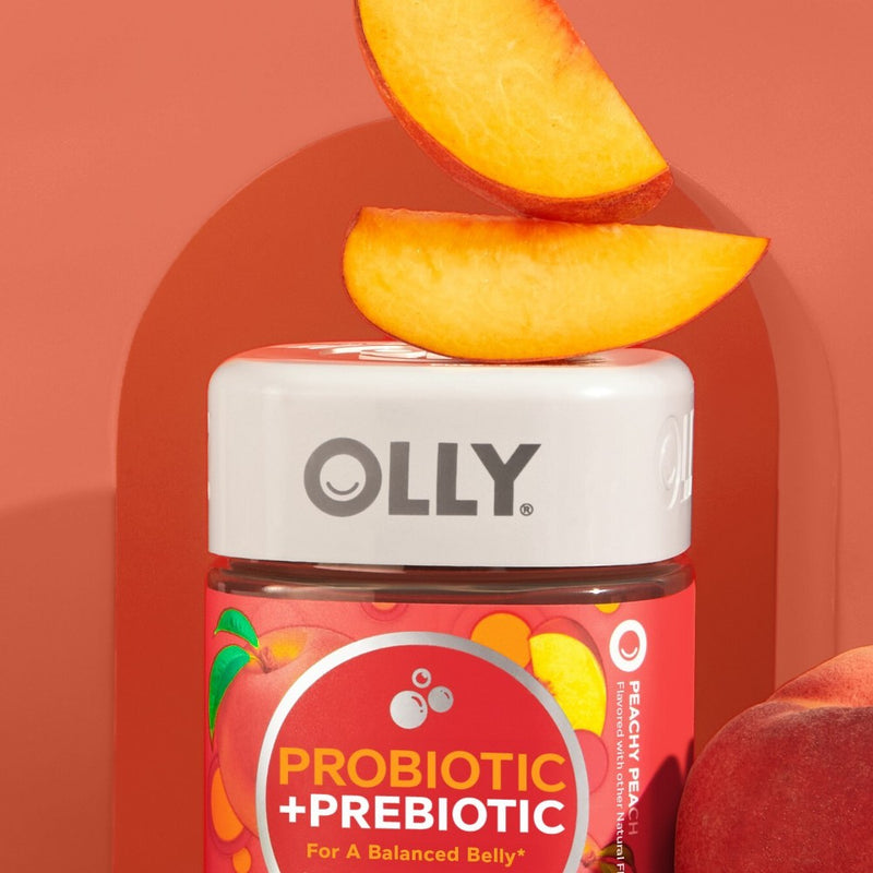 OLLY Probiotic + Prebiotic Gummies - Peachy Peach- 60ct