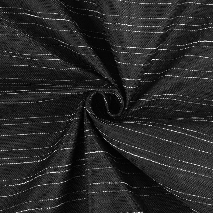 2pc 37"x84" Sun Zero Wylder Texture Thermal Blackout Grommet Curtain Panel Pair Black