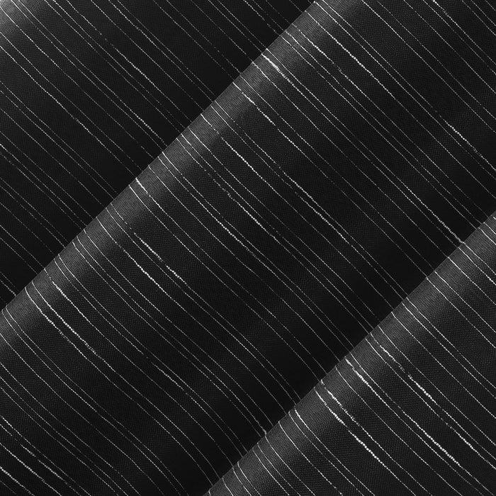 2pc 37"x84" Sun Zero Wylder Texture Thermal Blackout Grommet Curtain Panel Pair Black